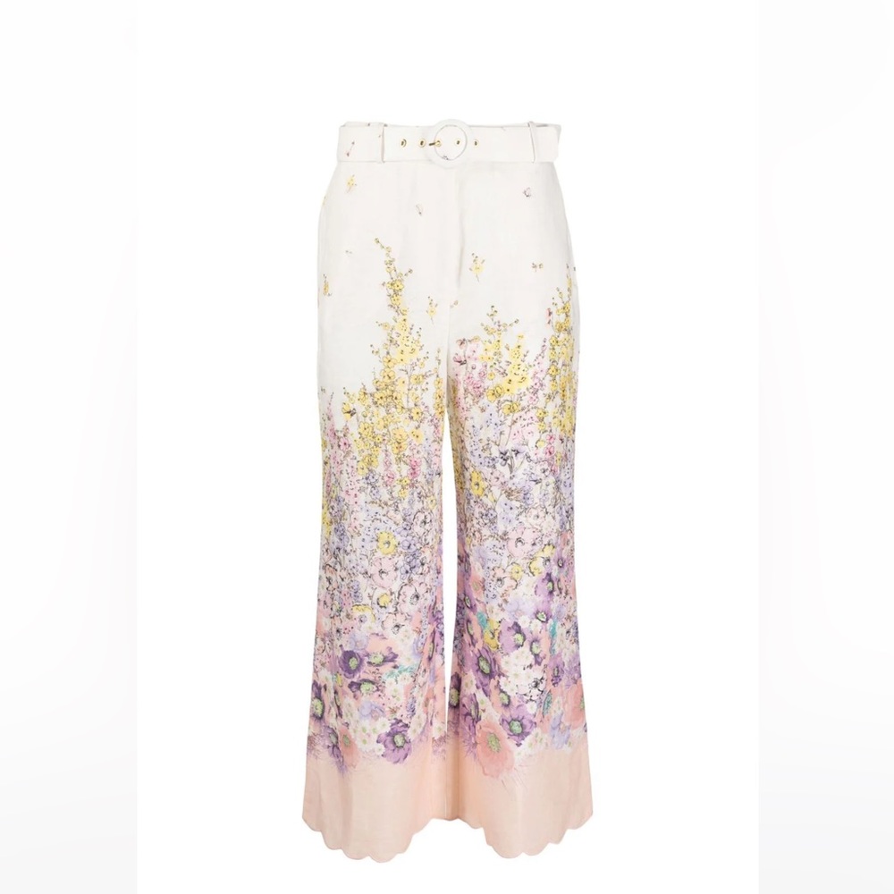 Zimmerman floral cropped trousers
